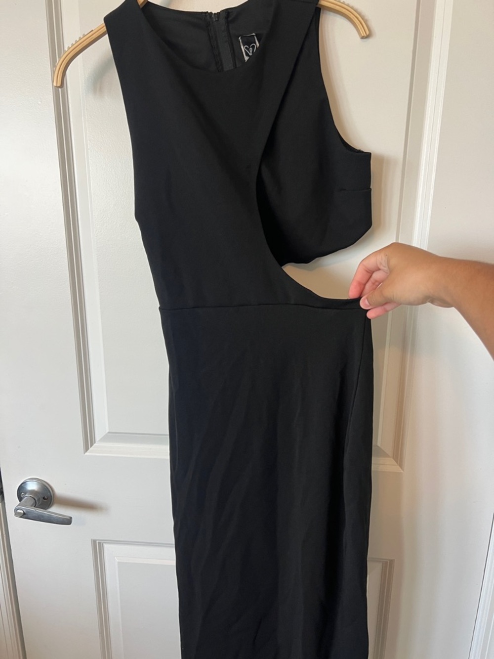 Windsor Black Asymmetrical Cutout Dress
